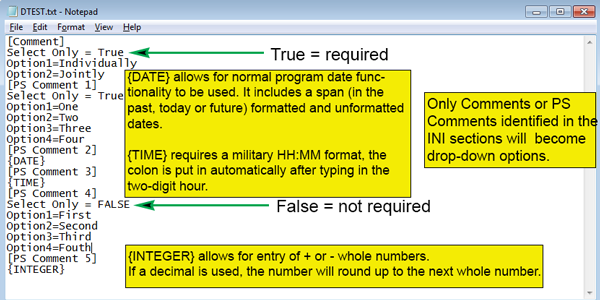 d test in notepad
