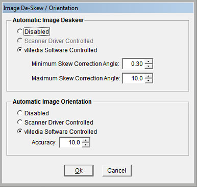 Image De skew orientation