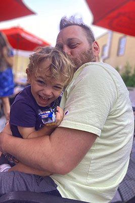 Ben Cavallaro with son